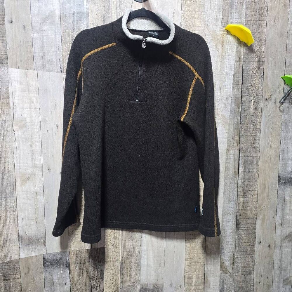 Kuhl Dark Brown Alfpaca Europa Fleece Sweatshirt Large Hiking Outdoor Winter